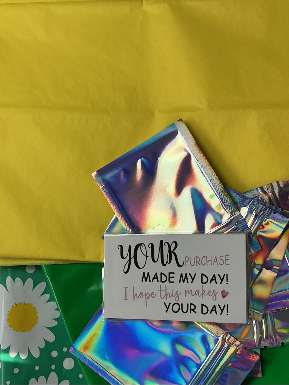 ⭐️ Daisy Shipping Bundle Poly Mailers Bags Tissue Thank You Cards